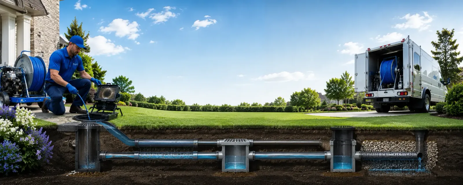 Outdoor drain cleaning information for Lotus, CA